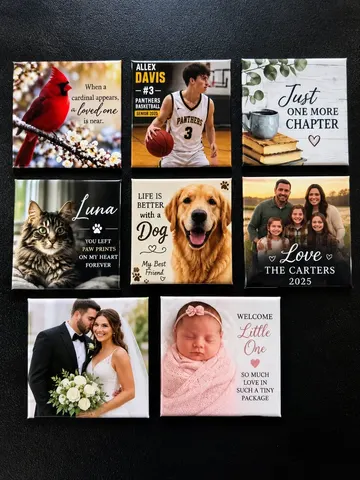 Custom 2.5" Square Photo Magnets